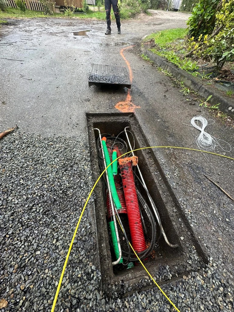 Passage de fibre optique réalisé par Carbo'H Prestations
